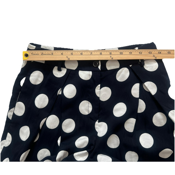 iROO Pants Womens 38 US 6-8 Blue Polka Dot Culottes Cropped Wide Leg Lagenlook - Picture 5 of 12